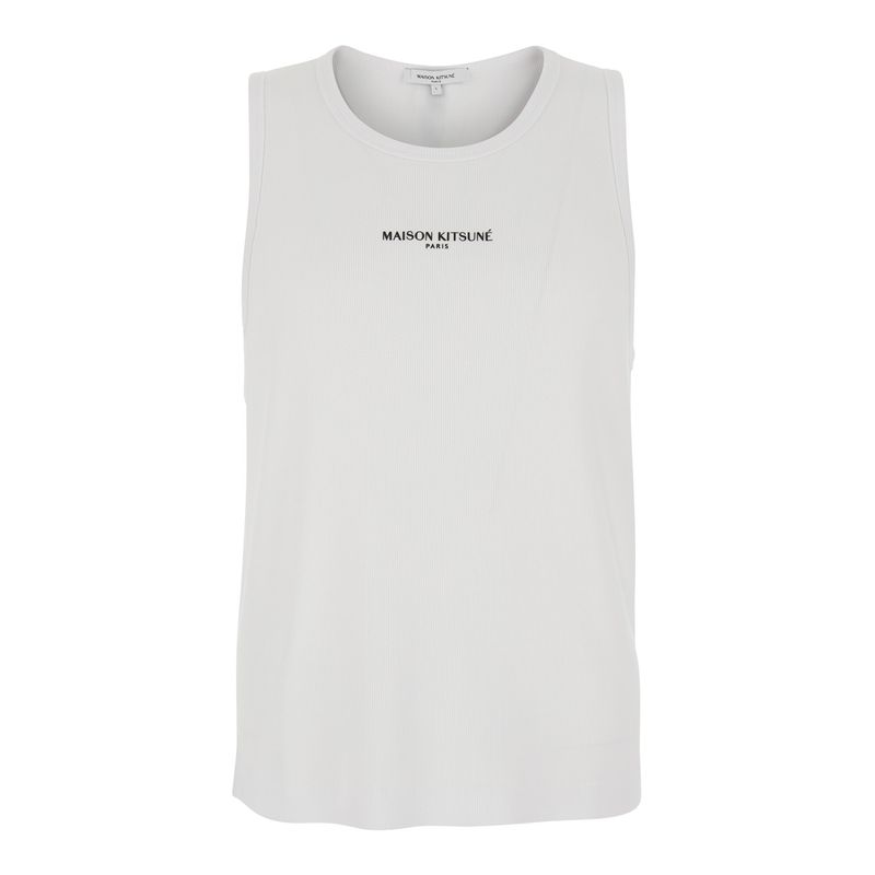 Maison Kitsune Men Maison Kitsun Paris Ribbed Tank Top